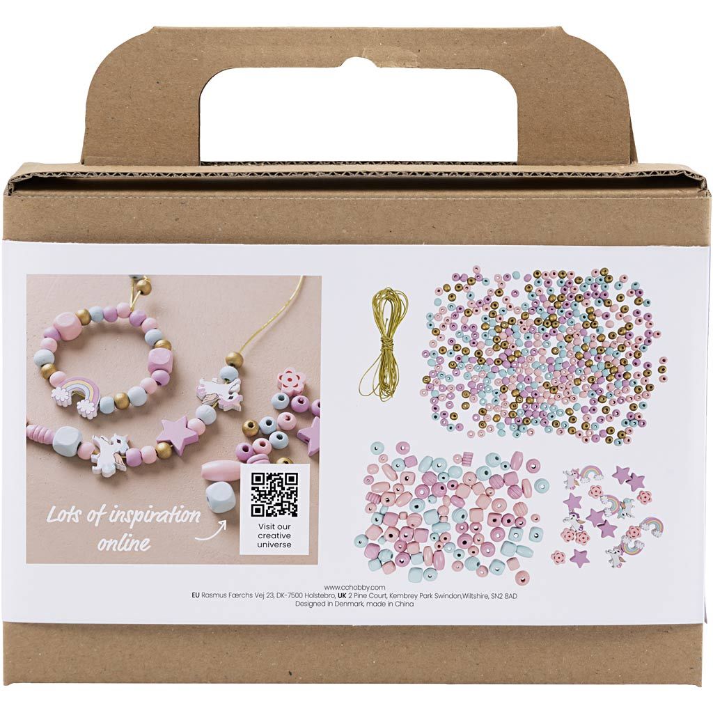 All - in - One Kids Jewelry Making Kit - Create DIY Bracelets, Necklaces & Ankle Chains with Wooden Beads - Home - Crafts