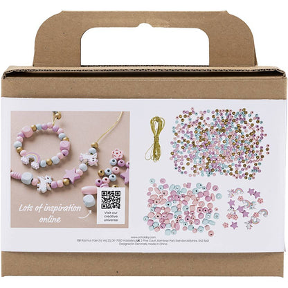 All - in - One Kids Jewelry Making Kit - Create DIY Bracelets, Necklaces & Ankle Chains with Wooden Beads - Home - Crafts