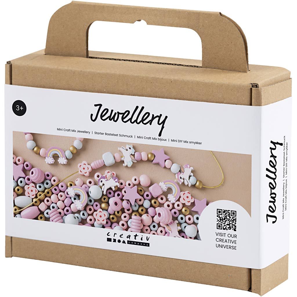 All - in - One Kids Jewelry Making Kit - Create DIY Bracelets, Necklaces & Ankle Chains with Wooden Beads - Home - Crafts
