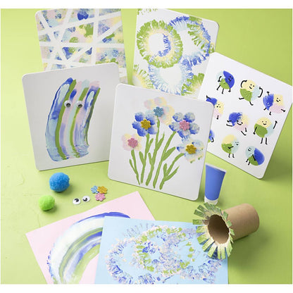 All - in - One Kids Painting Techniques Kit - Explore 5 Unique Art Methods with Balloons & Scrapers - Home - Crafts