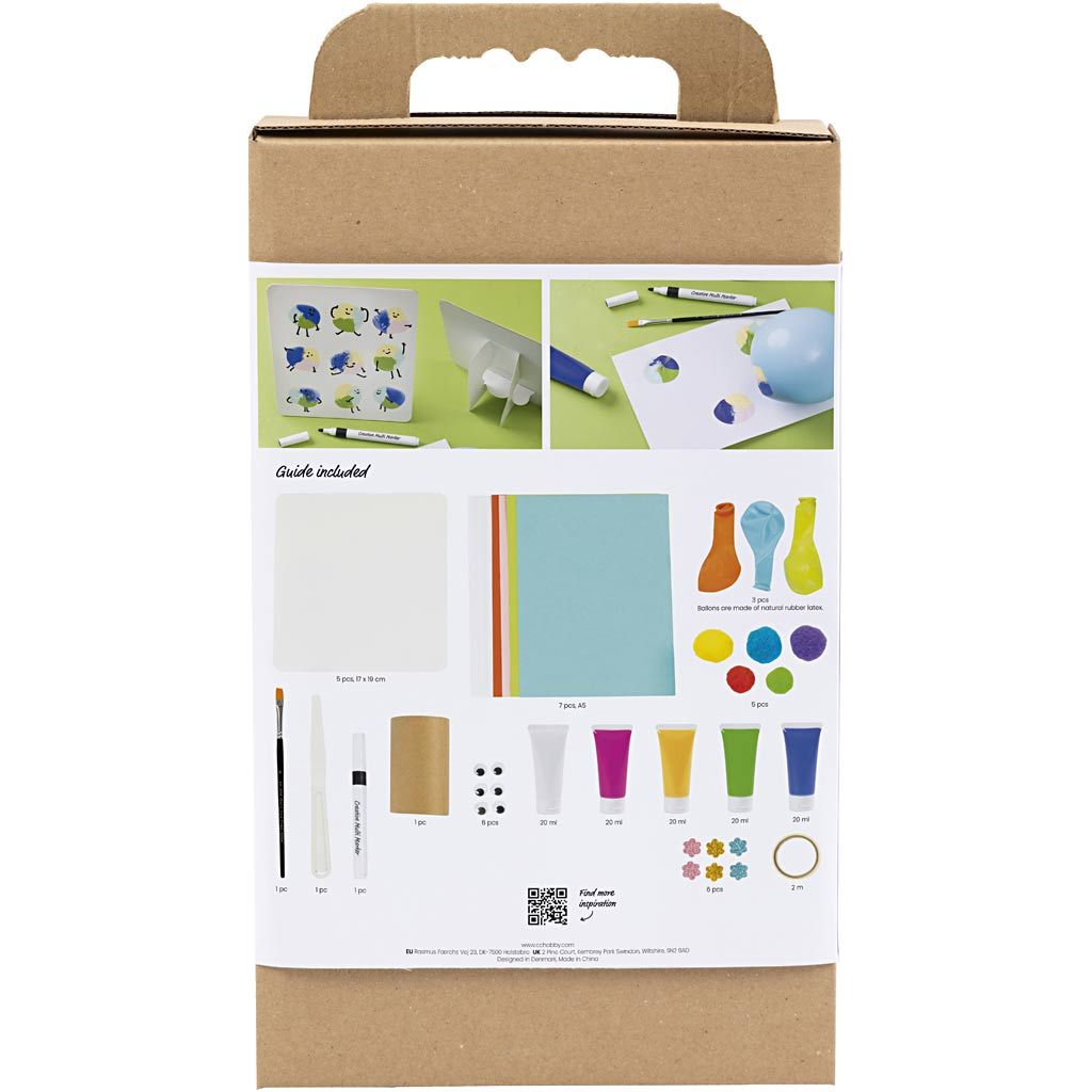 All - in - One Kids Painting Techniques Kit - Explore 5 Unique Art Methods with Balloons & Scrapers - Home - Crafts