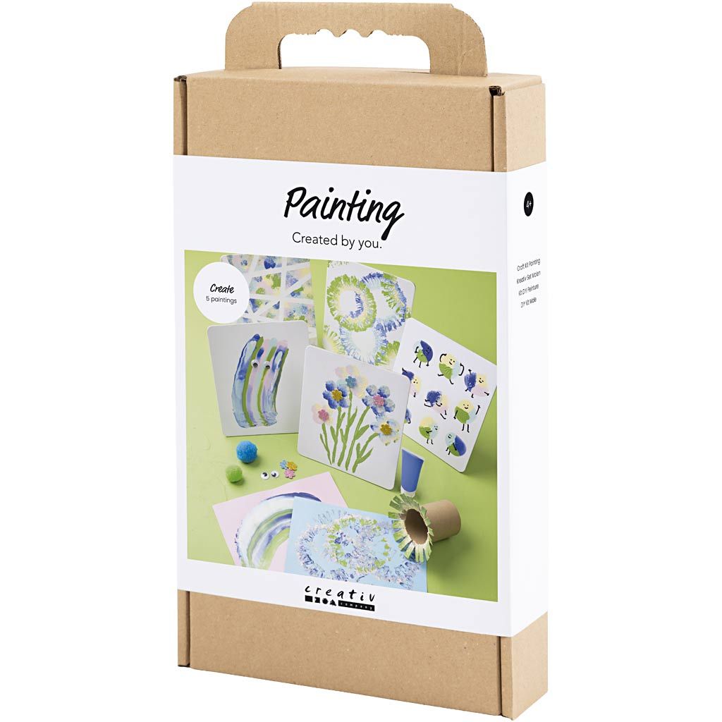 All - in - One Kids Painting Techniques Kit - Explore 5 Unique Art Methods with Balloons & Scrapers - Home - Crafts