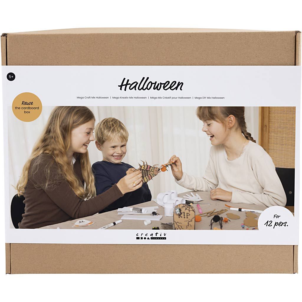 All - in - One Large Group Halloween Craft Kit - Supplies for 10 - 12 People to Make Spider Web & Tombstone Decor - Home - Crafts