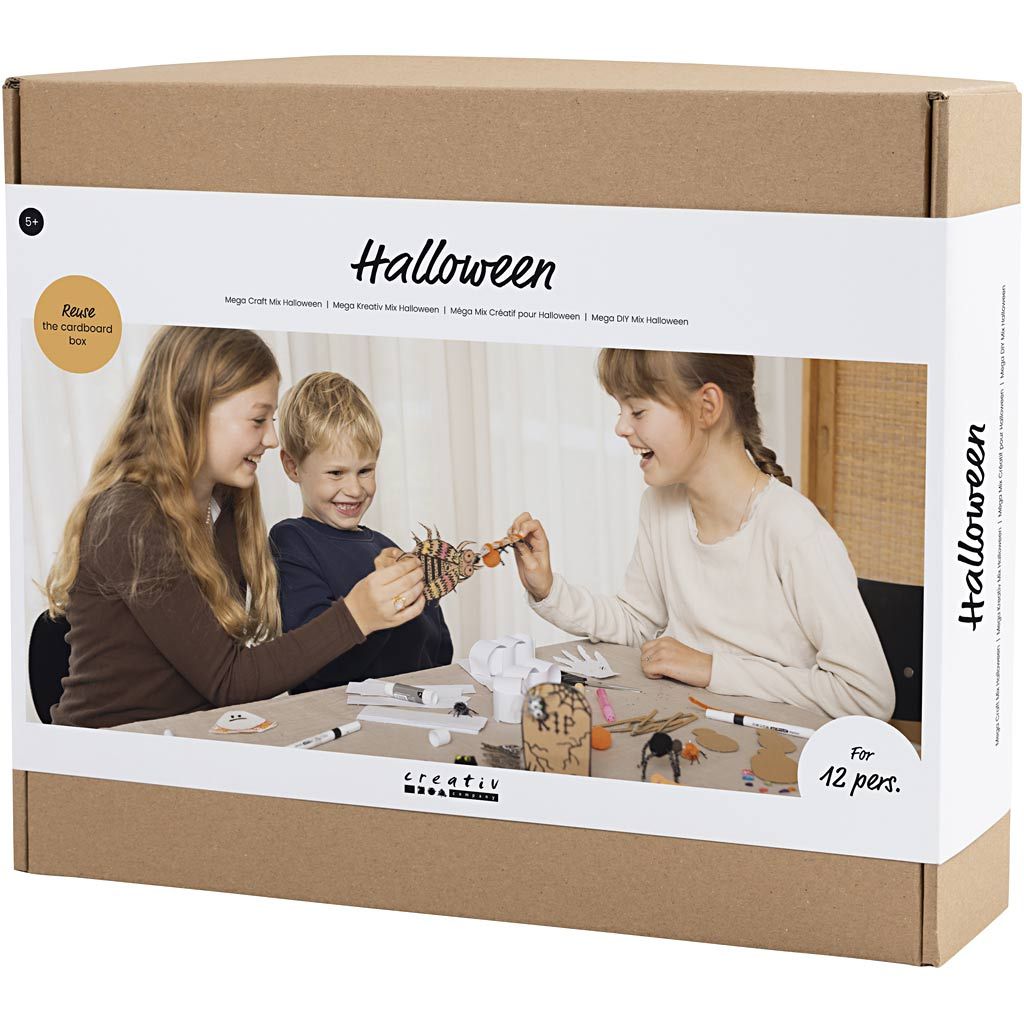 All - in - One Large Group Halloween Craft Kit - Supplies for 10 - 12 People to Make Spider Web & Tombstone Decor - Home - Crafts