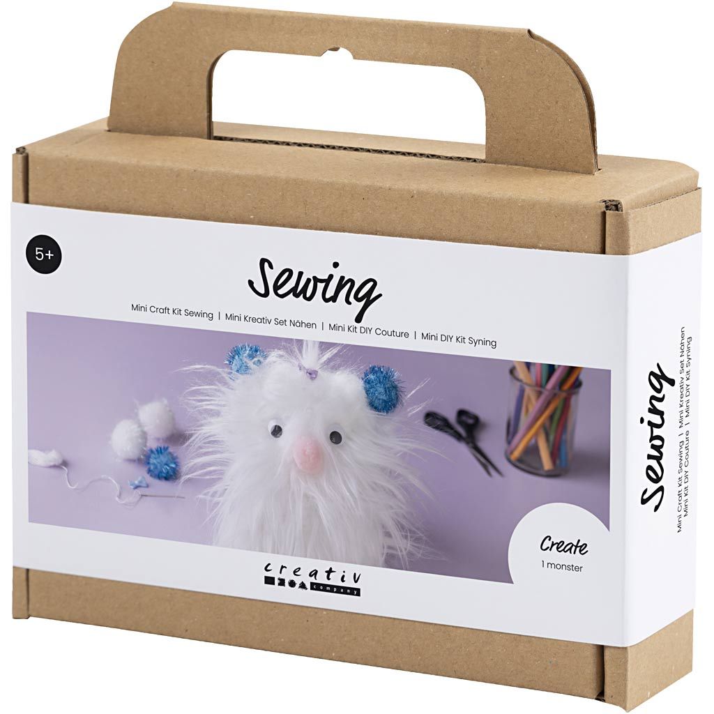 All - in - One Monster Sewing Kit for Kids - Create a Custom Stuffed Animal with Fake Fur & Googly Eyes - Home - Crafts
