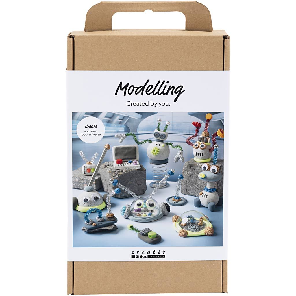 All - In - One Robot Making Kit for Kids - Includes Clay, Beads, Googly Eyes & More - Home - Crafts