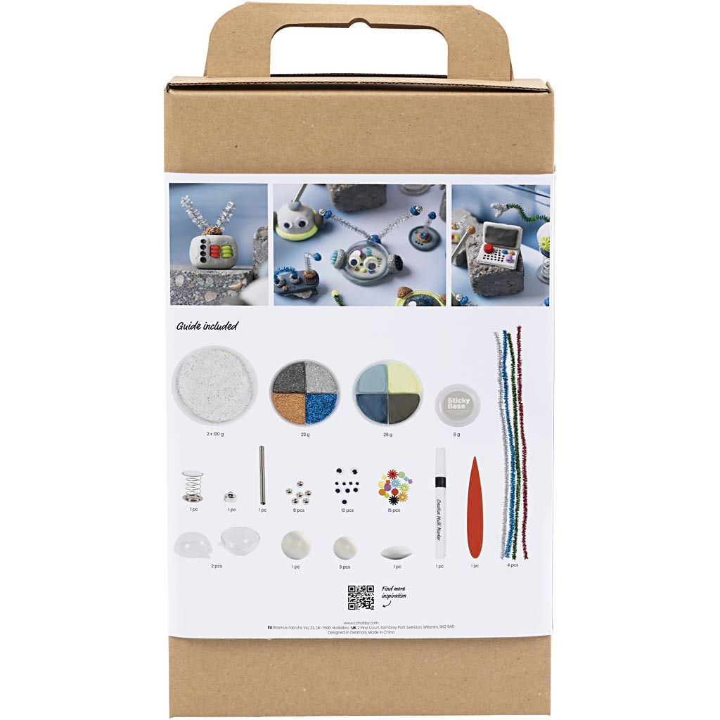 All - In - One Robot Making Kit for Kids - Includes Clay, Beads, Googly Eyes & More - Home - Crafts