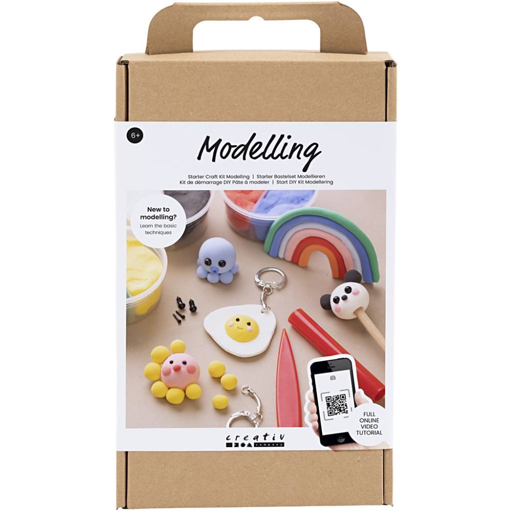 All - in - One Silk Clay Modeling Starter Kit - Learn Basic Techniques with Key Rings & Pencil Toppers - Home - Crafts