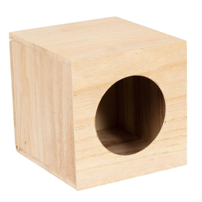 Plain Wooden Tissue Box Cube Square Cover 13cm x 13cm x 13.9cm