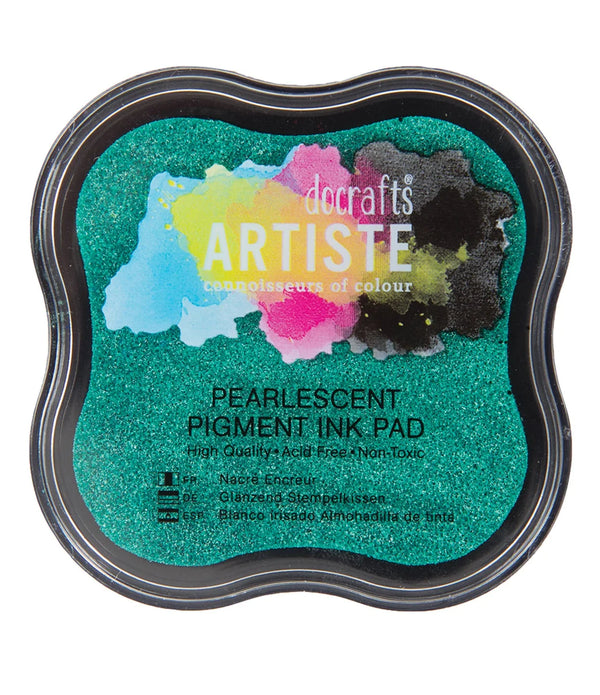 DoCrafts Artiste Pearlescent Matt Ink Pads 18 Shades - Stamping Embossing Powders Crafting Non-Toxic Acid-Free