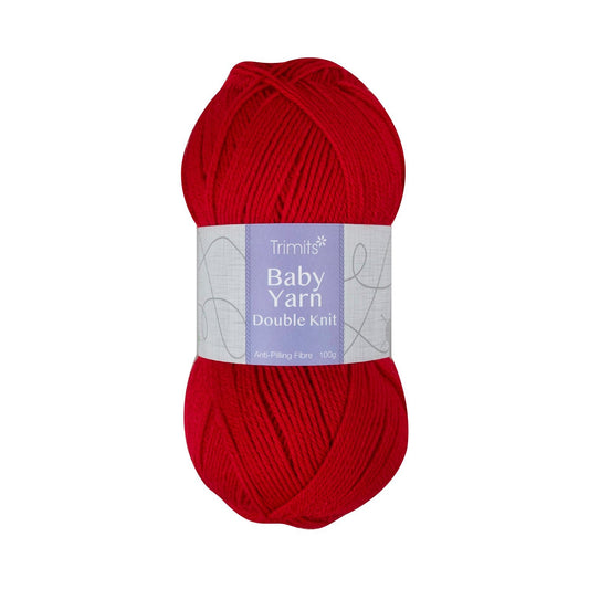 Baby DK Yarn Trimits Red for Baby Patterns - 300m Anti - Pilling Acrylic Baby Yarn (OEKO - TEX Certified) - Home - Crafts
