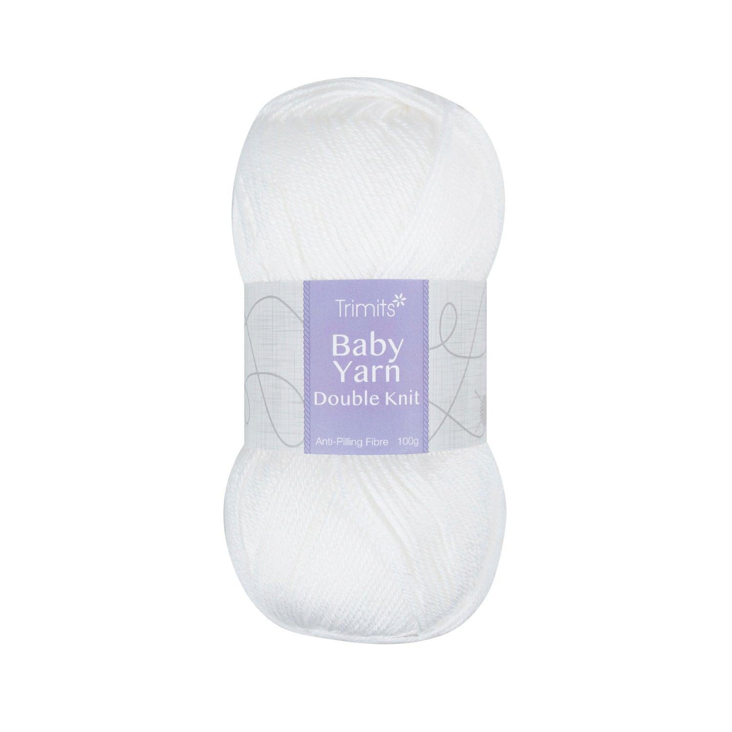 Baby DK Yarn Trimits White for Baby Patterns - 300m Anti - Pilling Acrylic Baby Yarn (OEKO - TEX Certified) - Home - Crafts