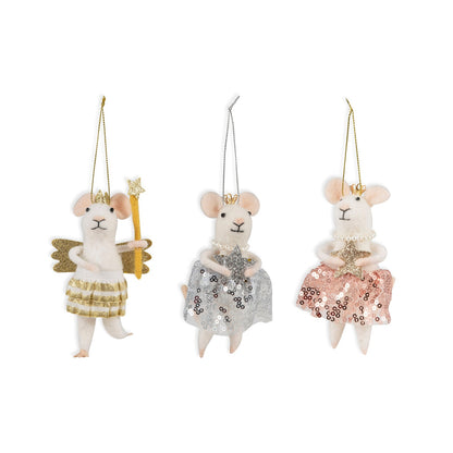 Ballerina Mice Trio Needle Felting Crafting Kit Cute Decorations Beginner Friendly