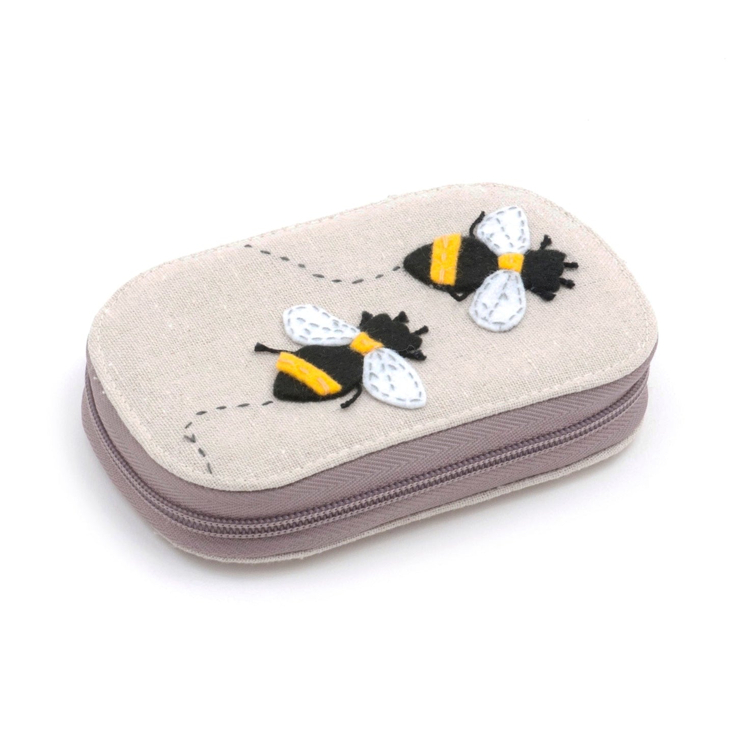 Bee Appliqué Zippered Sewing Kit - Cotton Case with 30+ Essential Notions - Home - Crafts