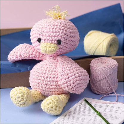 Beginner's Amigurumi Duckling Kit - Eco - Friendly Crochet Craft with Recycled Cotton - Home - Crafts