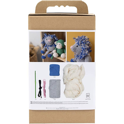 Beginner's Amigurumi Lion Kit - Eco - Friendly Crochet Craft with Recycled Cotton - Home - Crafts