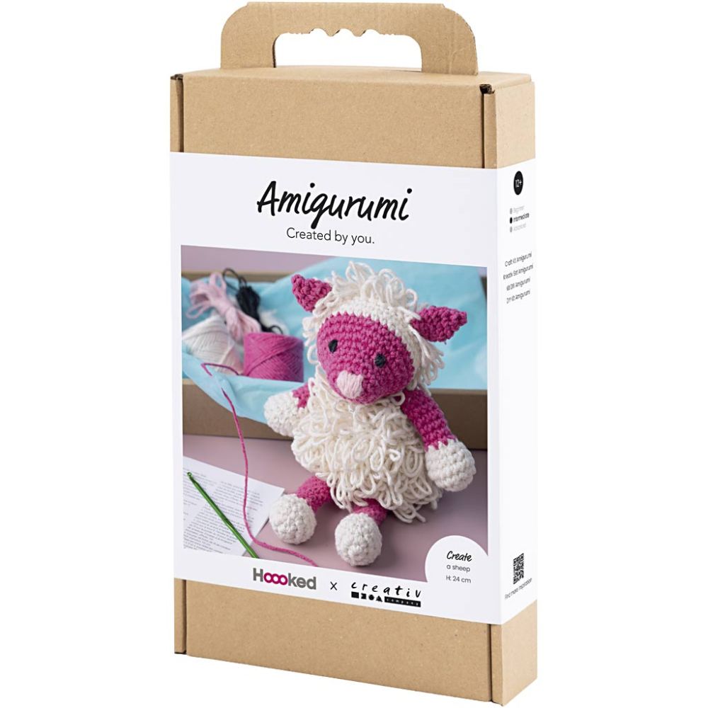 Beginner's Amigurumi Sheep Kit - Eco - Friendly Crochet Craft with Recycled Cotton - Home - Crafts