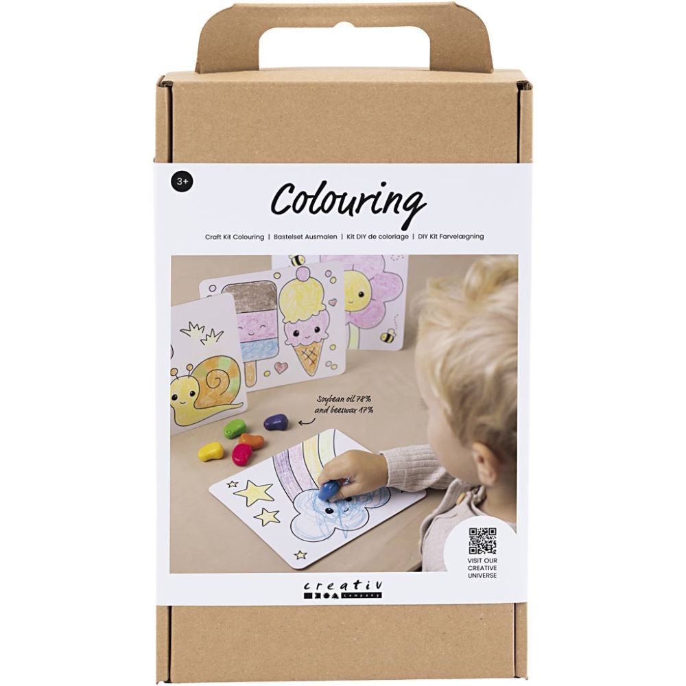 Beginner's Colouring Kit - Eco - Friendly Soy Crayons & Drawing Boards for Toddlers - Home - Crafts