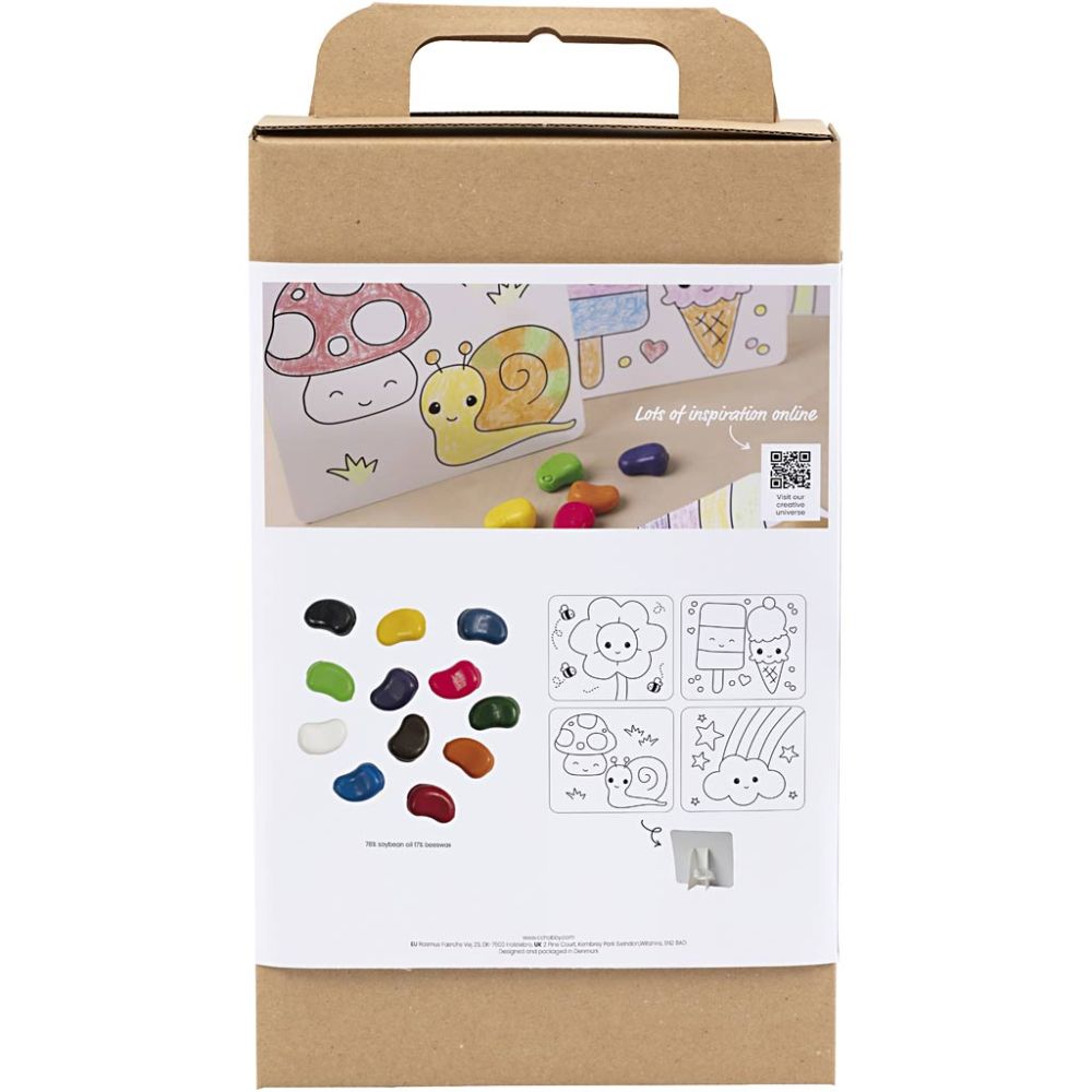 Beginner's Colouring Kit - Eco - Friendly Soy Crayons & Drawing Boards for Toddlers - Home - Crafts
