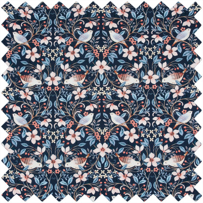 Blossom Birds Zippered Sewing Kit - Cotton Case with 30+ Essential Sewing Supplies - Home - Crafts