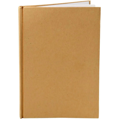 Brown A5 Sketchbook Portrait Blank Notebook Writing Drawing 60 Pages 8 mm Thick