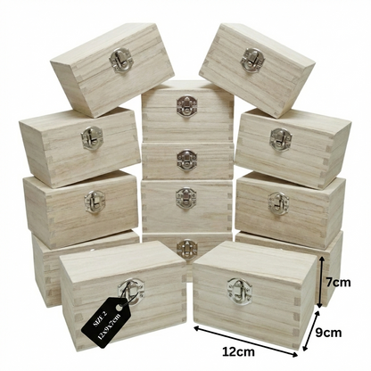 Job Lot Of 15 Wooden Boxes Small Size - HALF PRICE BULK BUNDLE Only £1.99 EACH