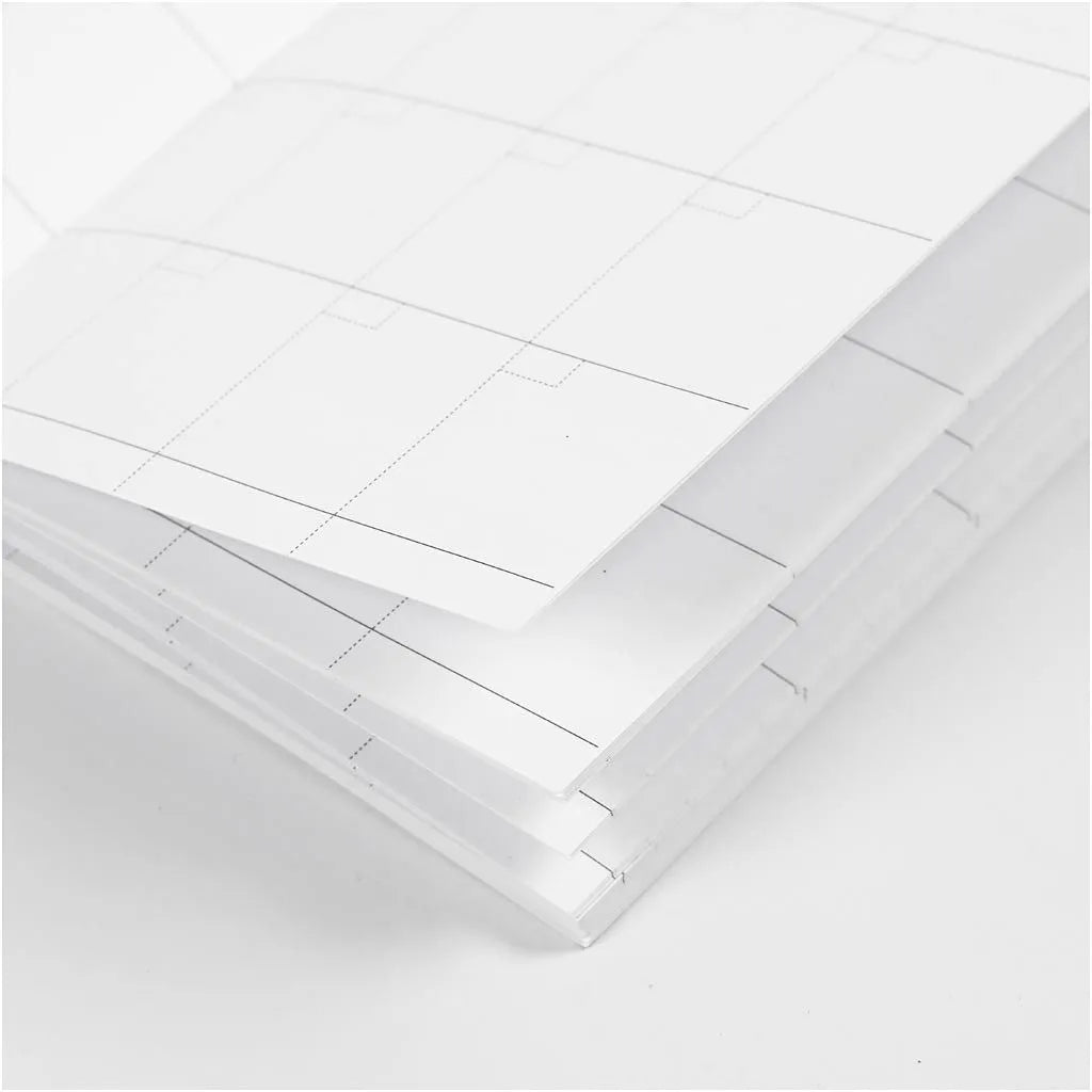 Calendar Notebook 34 Page Dotted Artistic Sketchbook 9.5x16.6cm Blank Writing Drawing