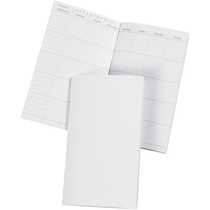 Calendar Notebook 34 Page Dotted Artistic Sketchbook 9.5x16.6cm Blank Writing Drawing