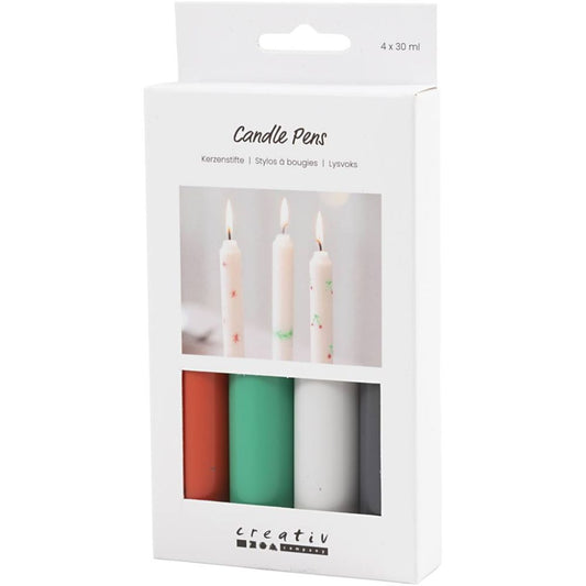 Candle Decorating Pens Christmas - Liquid Wax Markers for Drawing on Candles with Brush & Sponge Tips - Home - Crafts