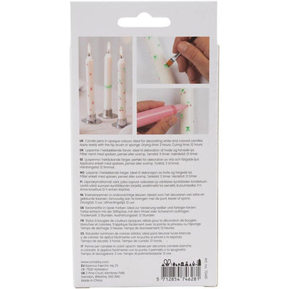 Candle Decorating Pens Christmas - Liquid Wax Markers for Drawing on Candles with Brush & Sponge Tips - Home - Crafts