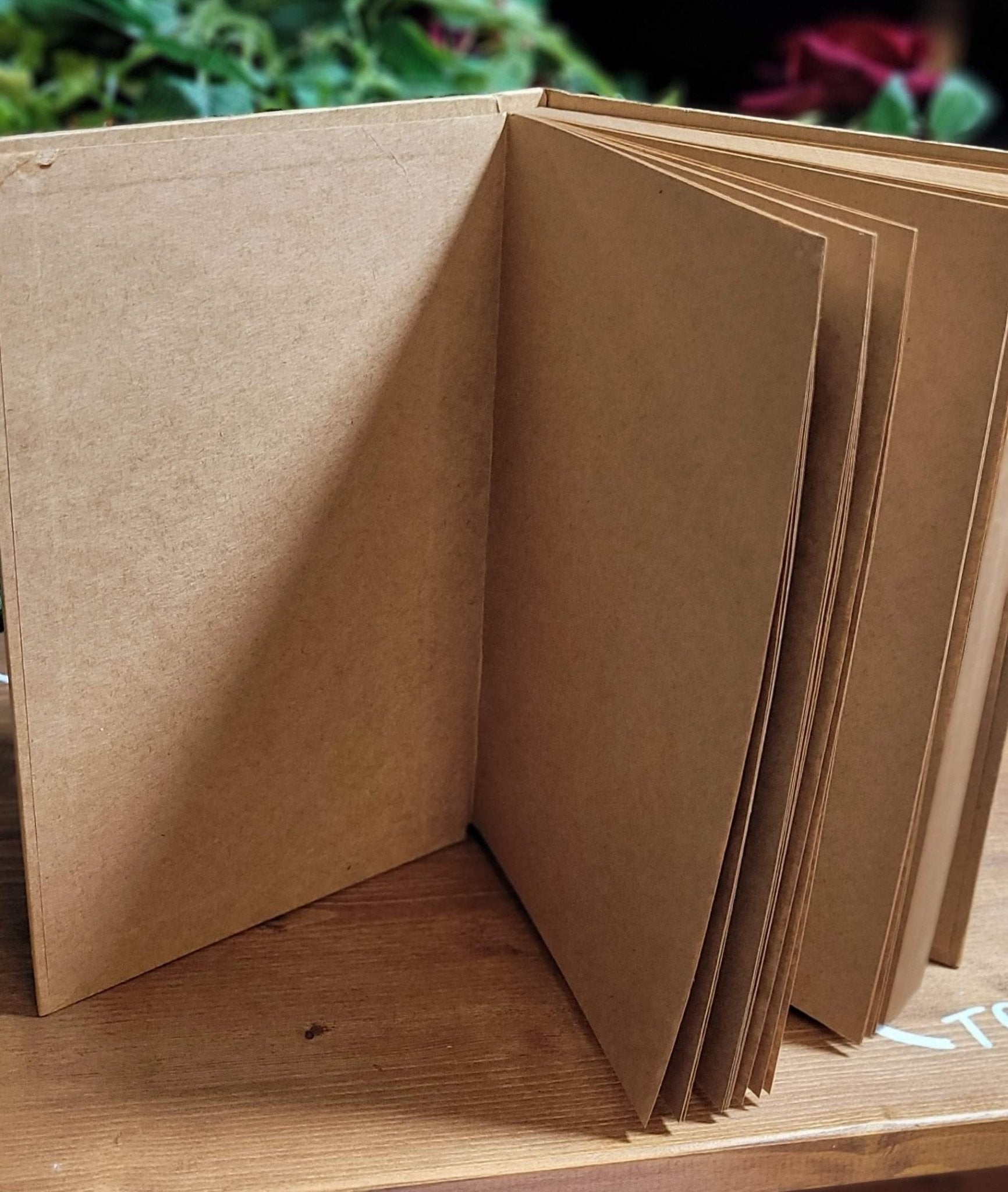 Cardboard Book Hardbound Notebook Blank Kraft Paper Sketching Journal - Home - Crafts