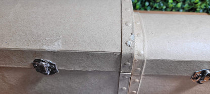 Cardboard Paper Mache Chest Boxes With Silver Latch Set Of 3 - Home - Crafts