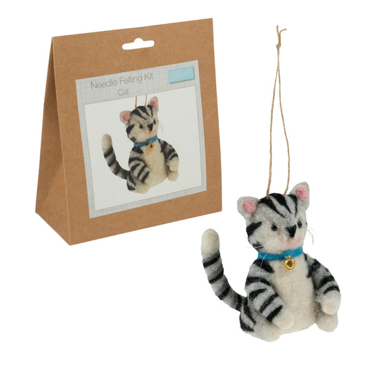 Cat Needle Felting Crafting Kit Cute Decorations Toys Beginner Friendly