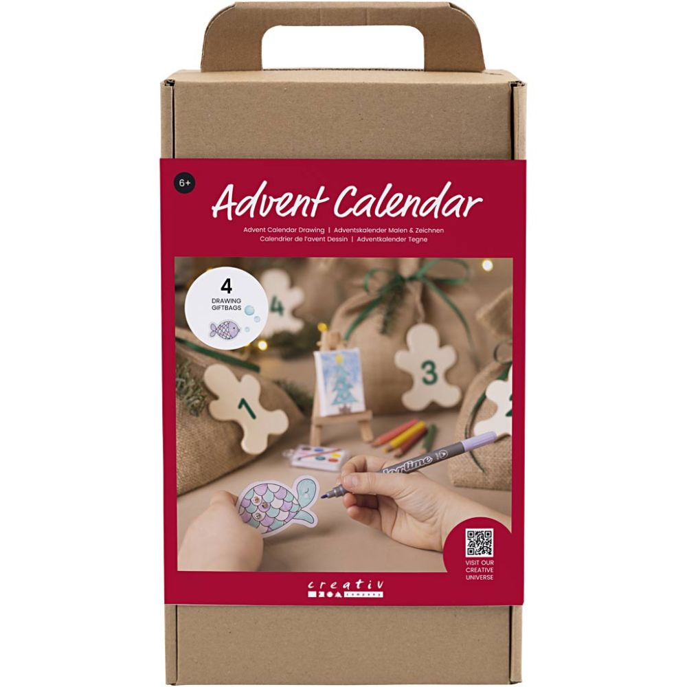 Children's Drawing Advent Calendar - 4 Weekly Art Projects with Surprise Materials - Home - Crafts
