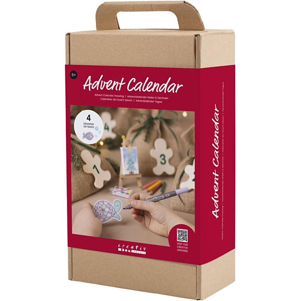 Children's Drawing Advent Calendar - 4 Weekly Art Projects with Surprise Materials - Home - Crafts