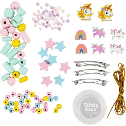 Children's Jewellery Making Kit - Create Necklaces, Bracelets & Hair Clips with Beads - Home - Crafts
