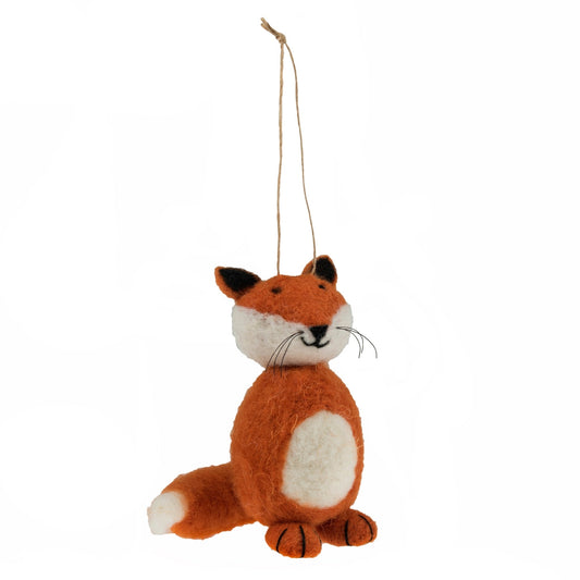 Christmas Fox Needle Felting Crafting Kit Cute Decorations Toys Beginner Friendly