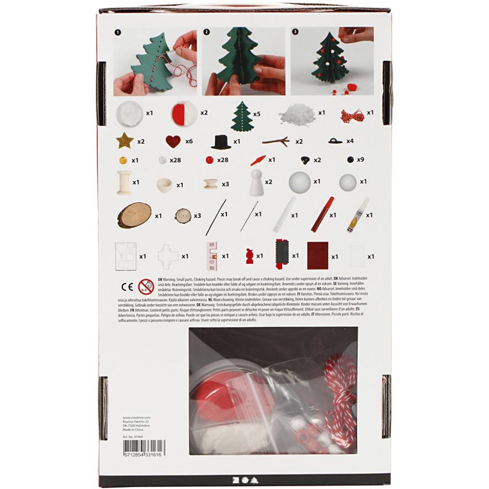 Christmas Party House Craft Kit - Create Festive Character House with Clay & Decorations - Home - Crafts