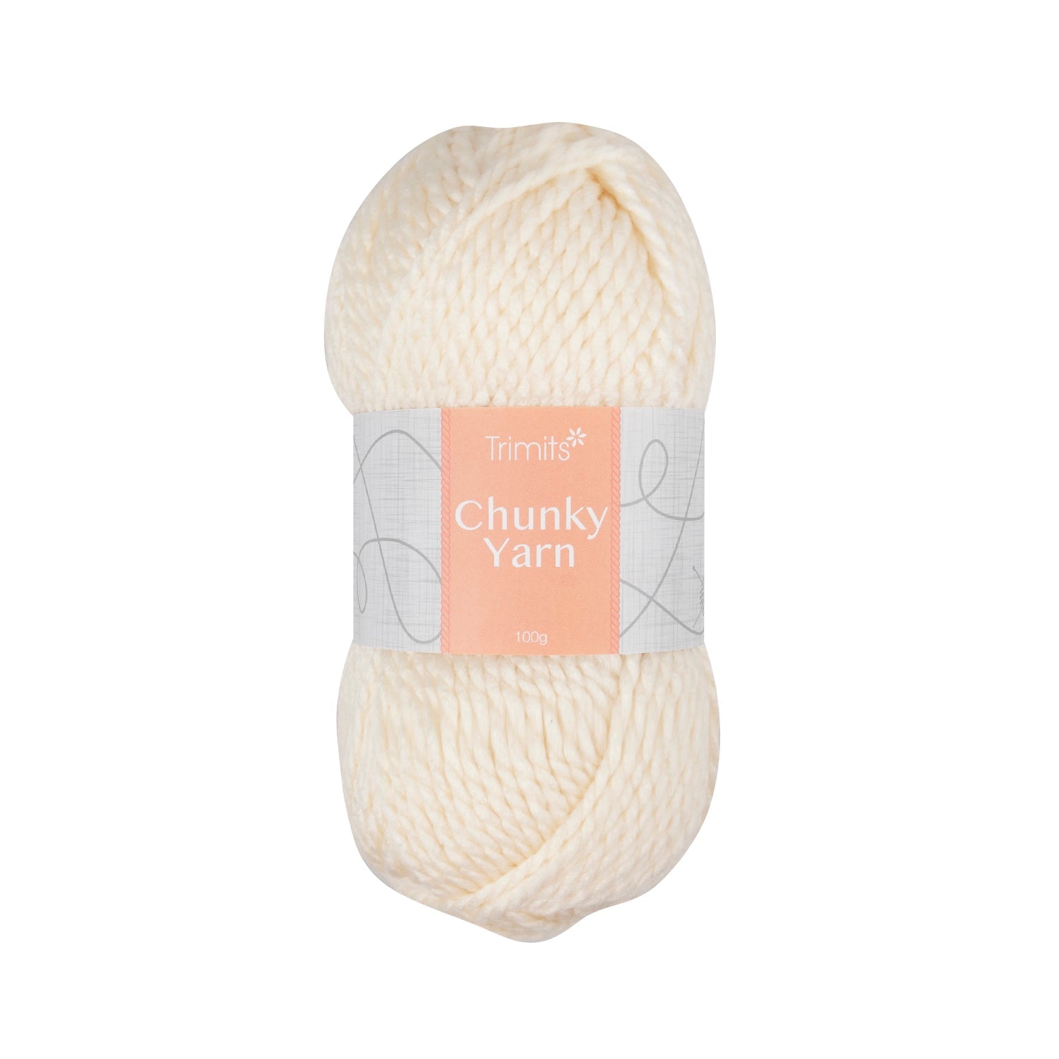 Chunky Yarn Trimits Ivory Quick Knit - 100m Super Bulky Acrylic Yarn for 7mm Needles & Hooks (6 - Pack) - Home - Crafts