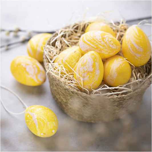 Craft Kit - Marbled Easter Eggs with Magic Marble Paints - Rose & Yellow - Home - Crafts