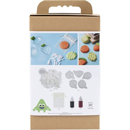 Craft Kit - Soap Making - Fruit - Shaped Soaps in Green & Orange with Organza Bags - Home - Crafts