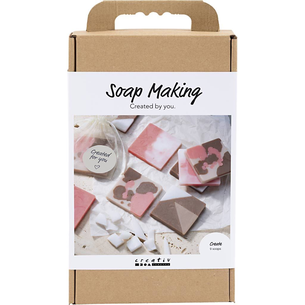 Craft Kit - Soap Making - Square Soaps with 3 Techniques - Marbling, Drip & Graphic Effects - Home - Crafts