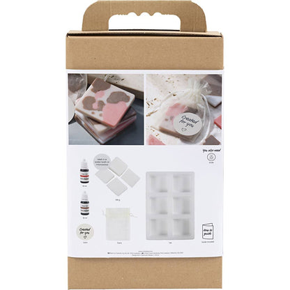 Craft Kit - Soap Making - Square Soaps with 3 Techniques - Marbling, Drip & Graphic Effects - Home - Crafts