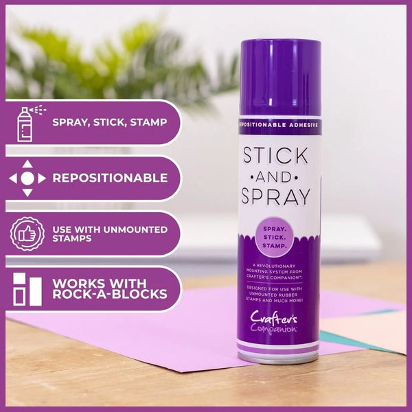 Stick and Spray Mounting Adhesive - Purple Can - Stationary Collage Bookbinding