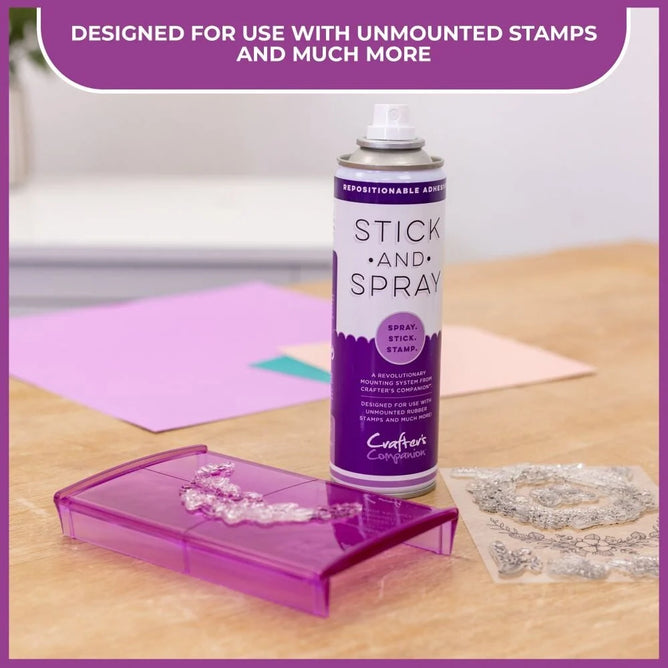 Stick and Spray Mounting Adhesive - Purple Can - Stationary Collage Bookbinding