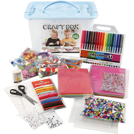 Creative Hobby Box - 15+ Art Supplies for Kids with Self - Adhesive Crafts & Mosaics - Home - Crafts