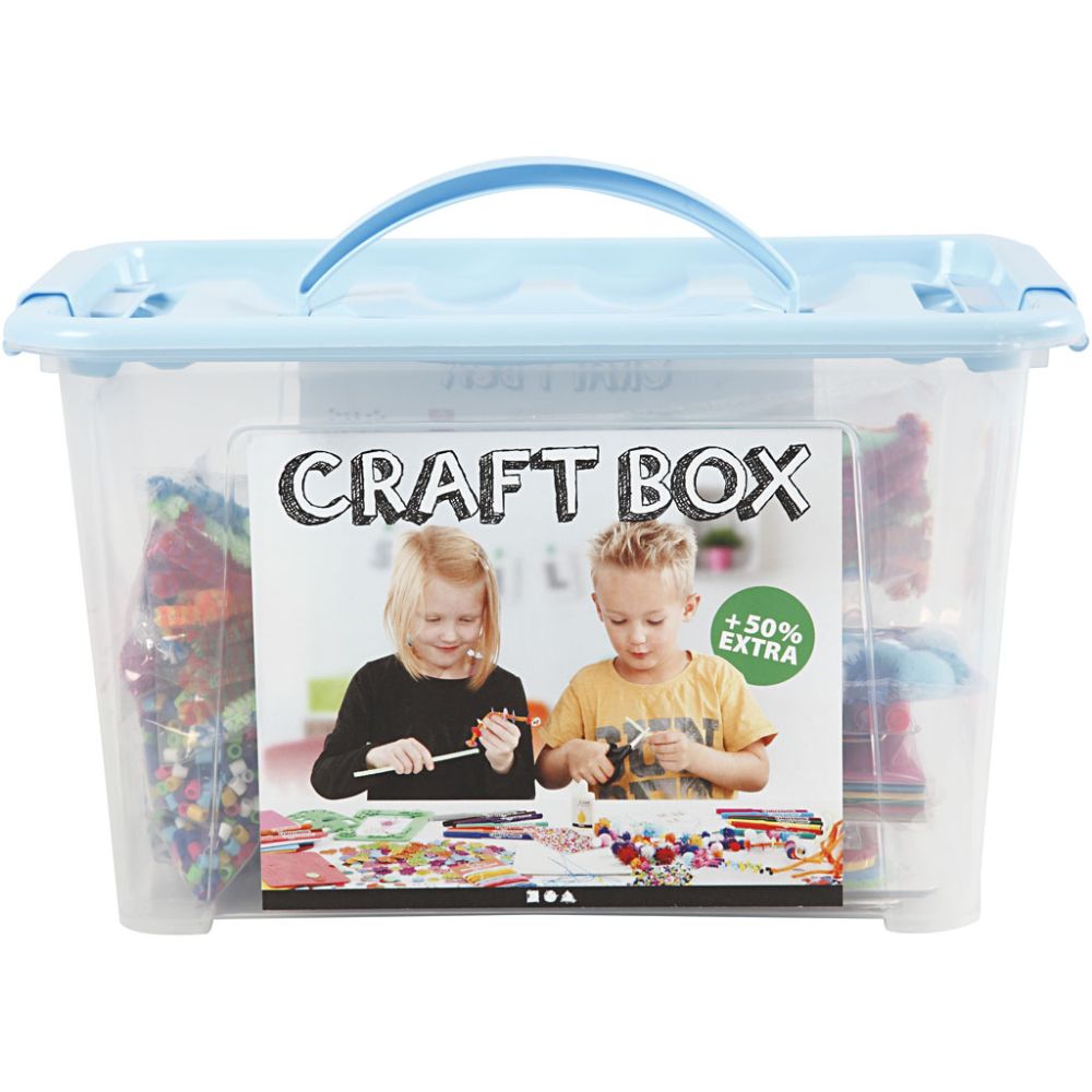 Creative Hobby Box - 15+ Art Supplies for Kids with Self - Adhesive Crafts & Mosaics - Home - Crafts