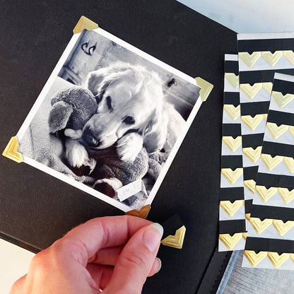 Creative Photo Corners Mix Pack Embossed Self-Adhesive Embellishment Decoration Craft