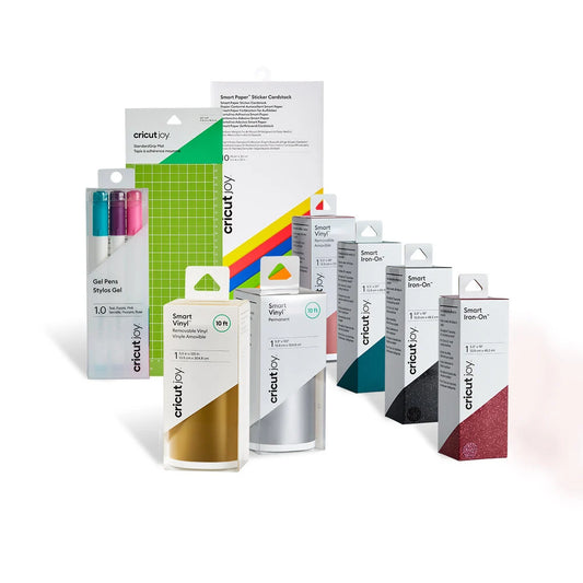 New Cricut Promo - Joy Material Supplies Bundle - Mats Pens Cardstock Vinyl Iron-On Glitter