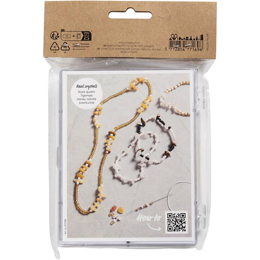 Crystal Beading Kit - Create Personalized Jewelry with Semi - Precious Stones & Positive Energy - Home - Crafts